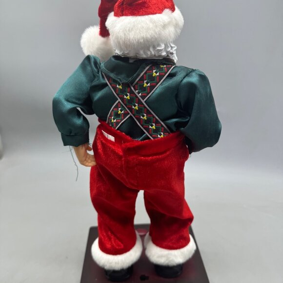 Kmart Hip Shakin Santa Animated Figurine Red Velvet Pants & Green Shirt READ - Picture 7 of 9
